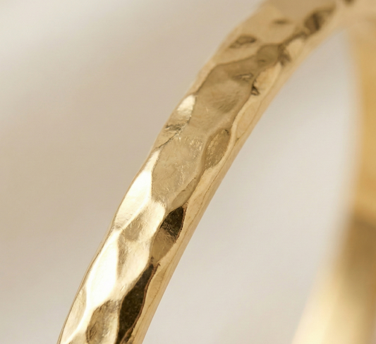 Surekar Hammered Gold Bangle for Women