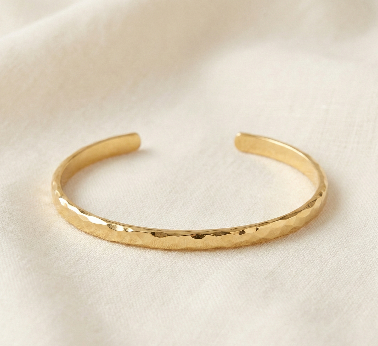Surekar Hammered Gold Bangle for Women