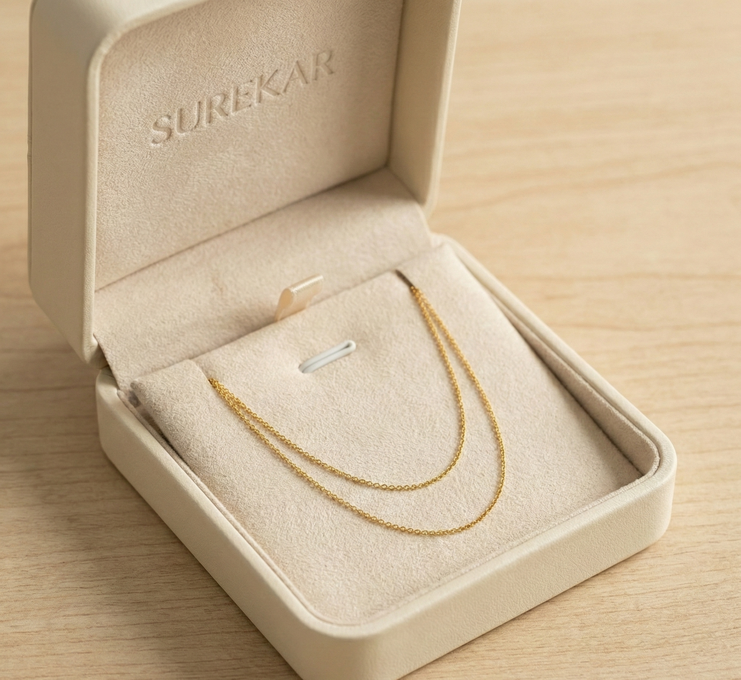 Surekar Silk Collection: 18K Gold Vermeil Minimalist Necklace