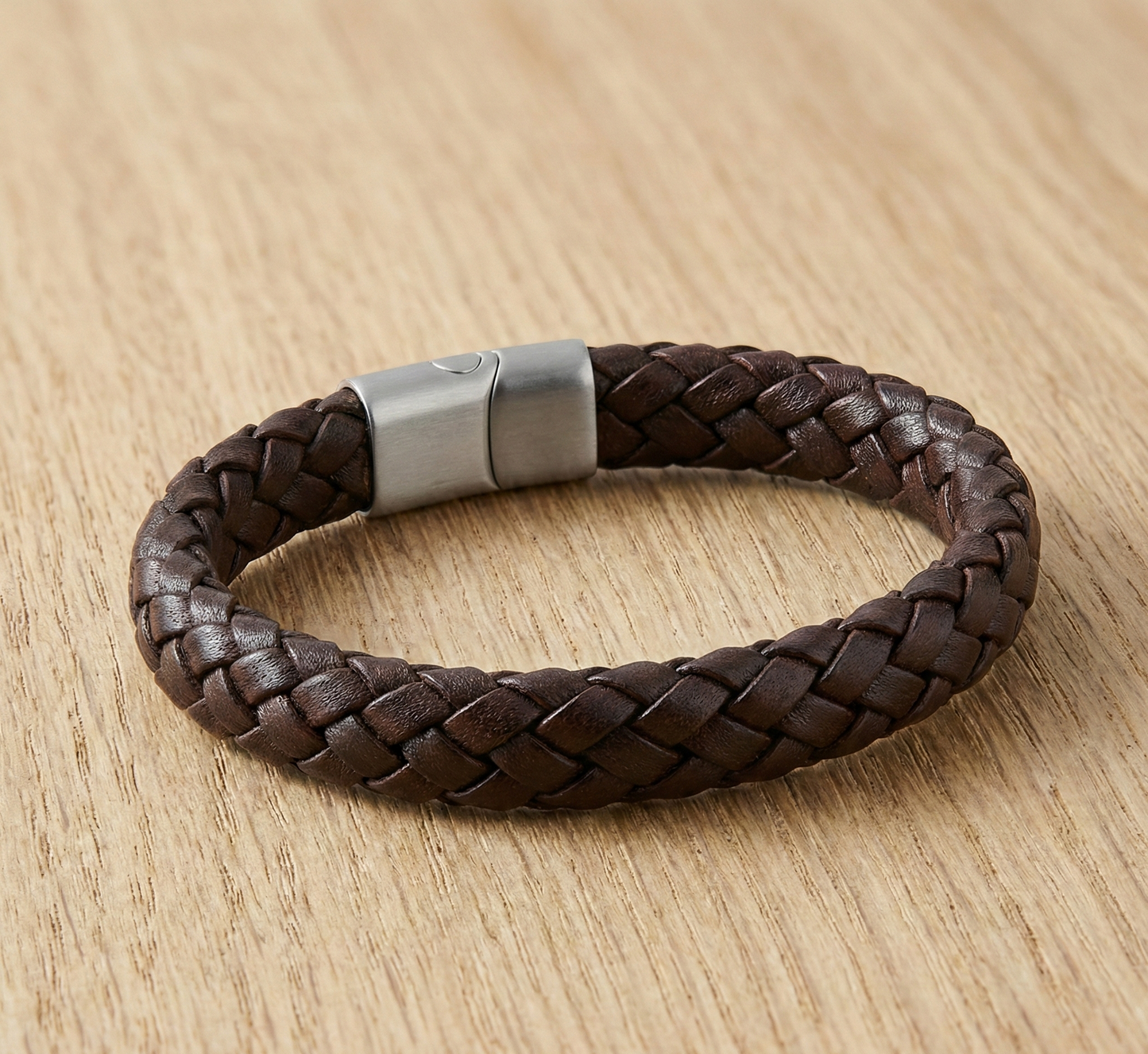 Surekar Men's Braided Leather Bracelet